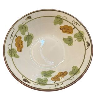 VTG Stangl Pottery Red-Ware Golden Grapes Round Dish Bowl
